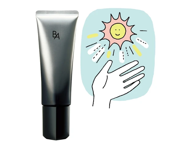 肌によい影響を与える赤色光は透過させる、ポジティブなUVケア。B.A ライトセレクター SPF50+/PA++++ 45g ￥12100／ポーラ