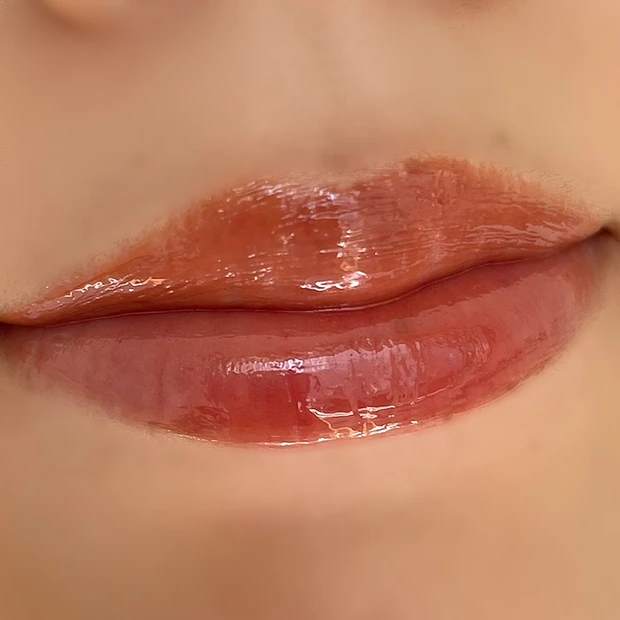 フジコ ニュアンスラップティント 02 珊瑚ローズ 仕上がり