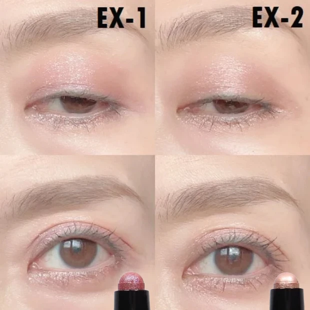 ＜18 とろけ落ちる蜜桃＞と＜19 口染めライチの甘い罠＞の既存色との比較