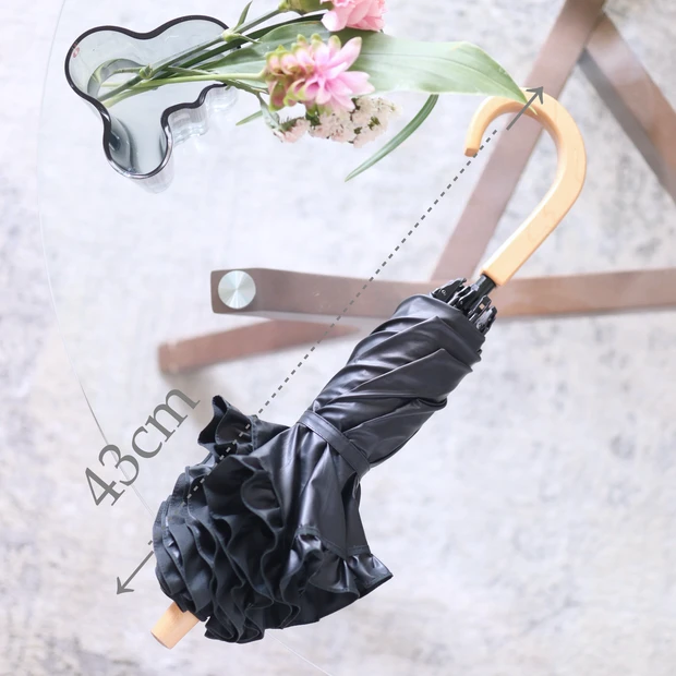 サンバリア100 折りたたみ日傘 ２段折 フリル