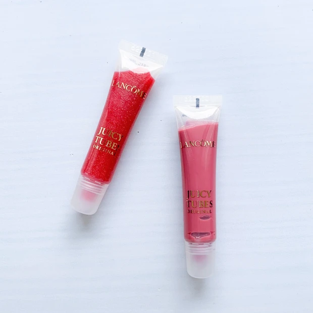 ランコム ジューシー チューブ 07 08 比較 ブルベ夏 仕上がりの違い