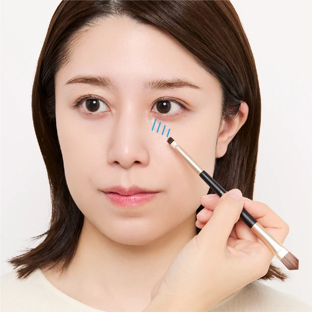 ダブルエンドコンシーラー ブラシの使い方 サナ エクセル エシリアル セラムコンシーラー ER03の塗り方 プチプラコスメ お悩み カバーメイク ベースメイク クマ 目の下のクマ 2026春新作