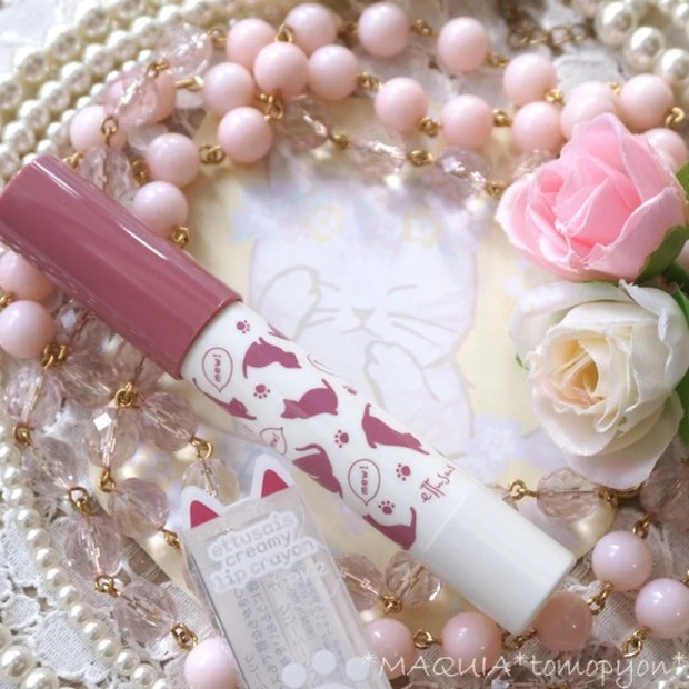 限定❤猫柄❤エテュセ クリーミークレヨンリップ❤可愛い上に優秀！