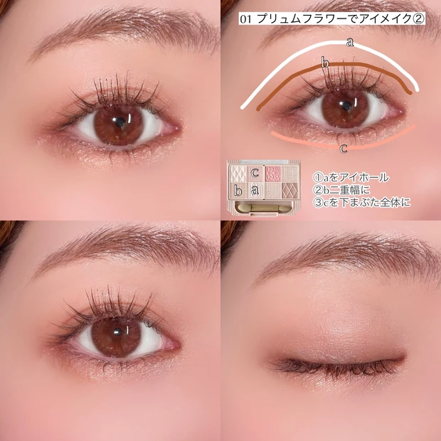 キャンメイク(CANMAKE) プティパレットアイズ 01 プリュムフラワー アイメイク