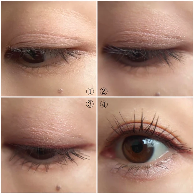 いちごミルクメイク　アイメイクプロセス