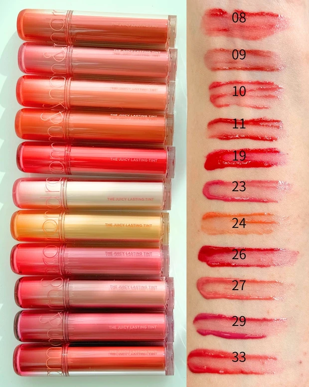 ロムアンド ザジューシーラスティングティント イエベ春 おすすめ スウォッチ