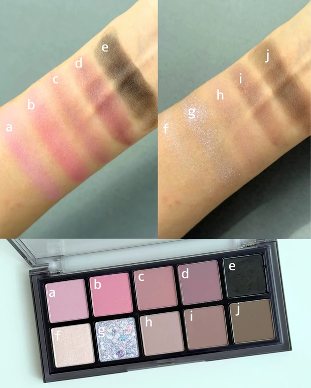 ブルベ冬　ロムアンド　rom&nd　ベターザンパレット　11 チキチキガーデンのスウォッチ