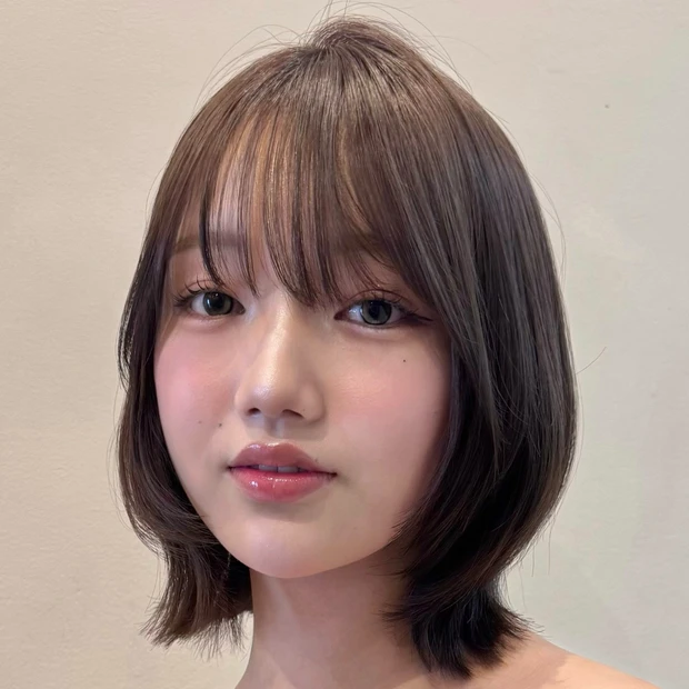 【レイヤーボブ】くびれ×シースルーバングで小顔見え！ 大人に似合うカジュ…