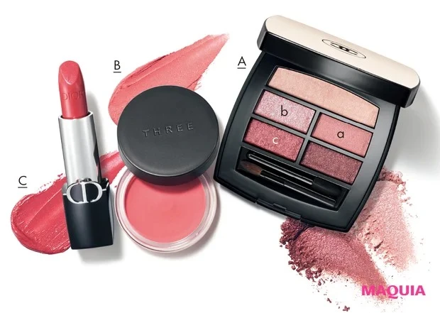 【春メイク2024】4. ピンクの力で好印象を狙う！ 初対面の日の春メイク　使用コスメ１