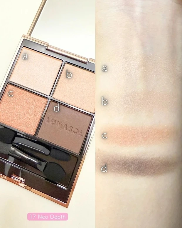 春新色アイシャドウ2026 ルナソル アイカラーレーションN 17 スウォッチ