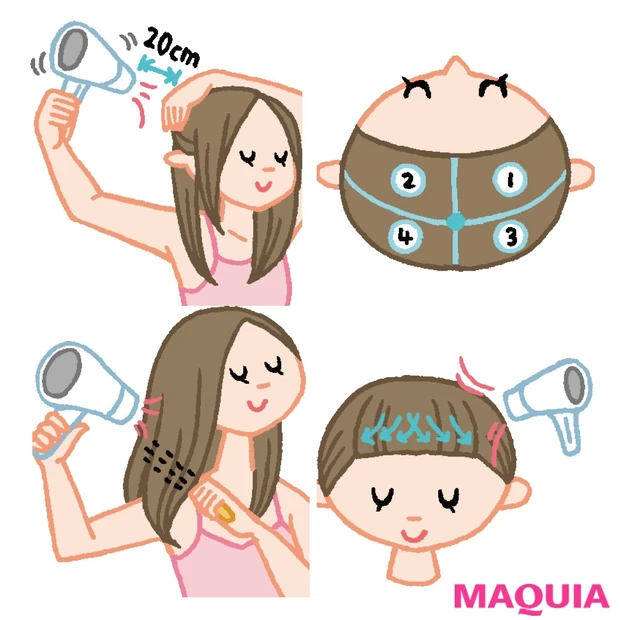 「ドライヤーの正しいかけ方、教えます」基本をおさらいして美髪に!