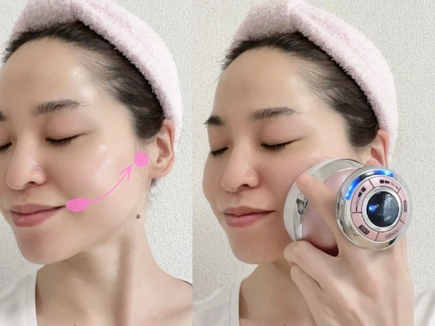 美顔器の当て方