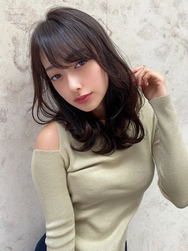 スヌーピー巻き ダークヘア 黒髪