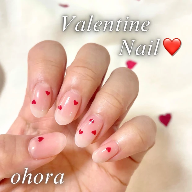 セルフネイル　バレンタインネイル　オホーラ　ohora 　レビュー