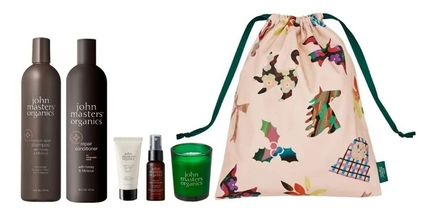 ジョンマスターオーガニックの限定ポーチ付きクリスマスコフレ premium hair care coffret 