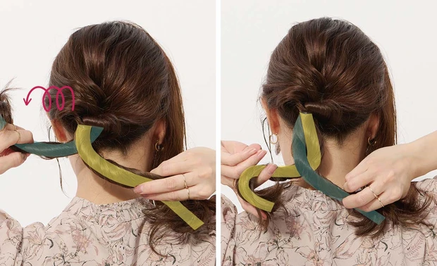【セルフヘアアレンジ】動画で学ぶ! くるりんぱ、ロープ編み、Uピンの留め方、編み込みの正しいやり方とコツを人気美容師AYAMARさんが解説_11