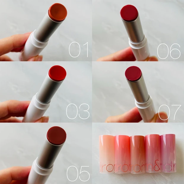 むっちり弾むような質感！透明感のあるツヤツヤ唇になれる【rom&nd(ロムアンド)】のグラスティングメルティングバームの手持ちカラーをレビュー★_4