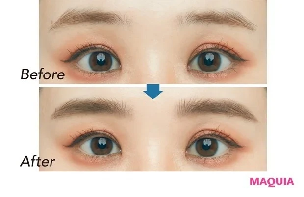 【トレンドの眉メイク③】「アーチ眉」の仕上がり