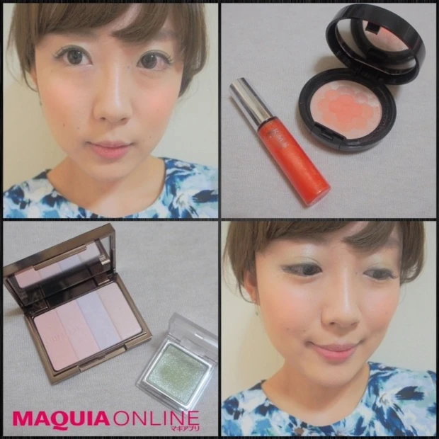 【春メイク】 Orange×Silver Green