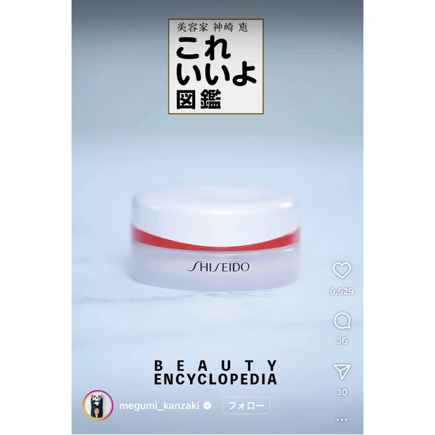 神崎 恵さんのこれ いいよ図鑑のインスタ画面 資生堂