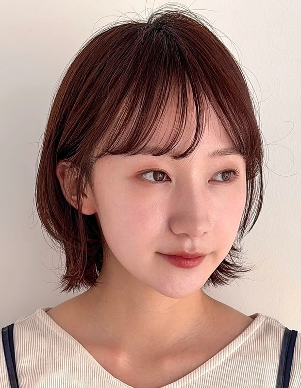 髪型 外ハネボブ ボブヘア 小顔ヘア サイド