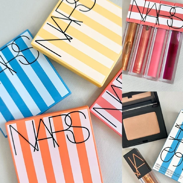 NARSの夏新色をスウォッチ！ ストライプ柄のパッケージが目にも鮮やか【…