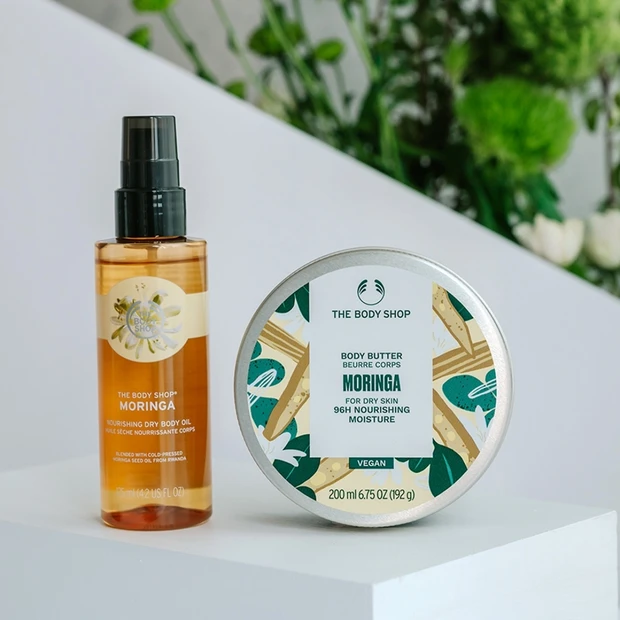 ザボディショップの新生『ボディバター』と『ドライボディオイル』のW使いで…