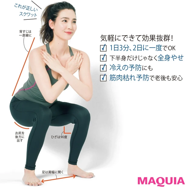 2日に一度、たった3分で全身痩せ! 超簡単スクワットで脱・下半身デブ