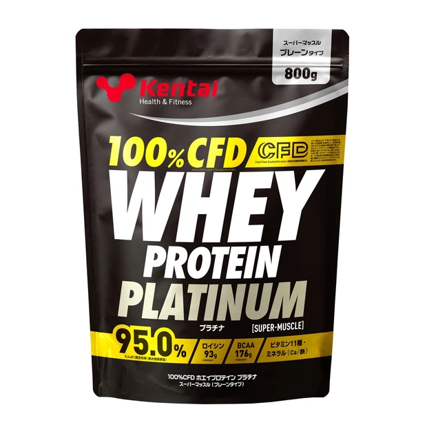 100%CFDホエイプロテインプラチナ　スーパーマッスル 800g ￥8424／Kentai