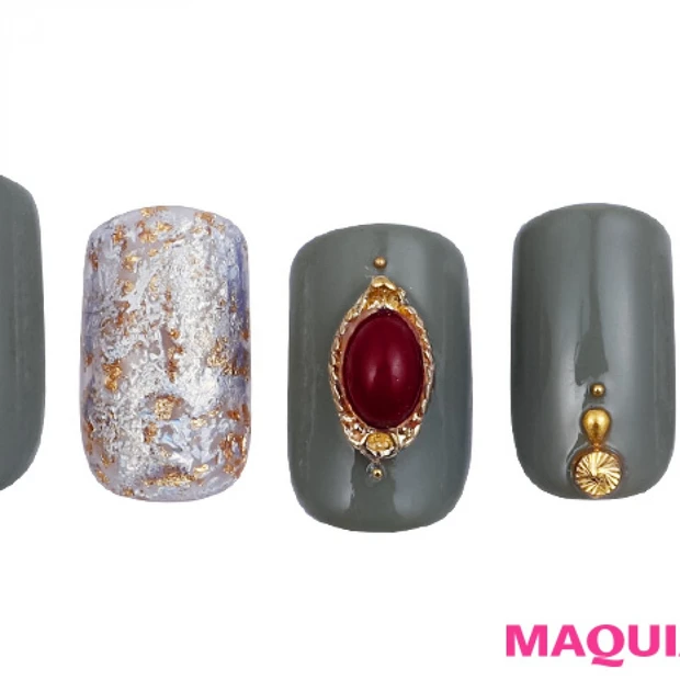 大人っぽく、辛口スタイリッシュな「ヴィクトリアンヴィンテージ」ネイル