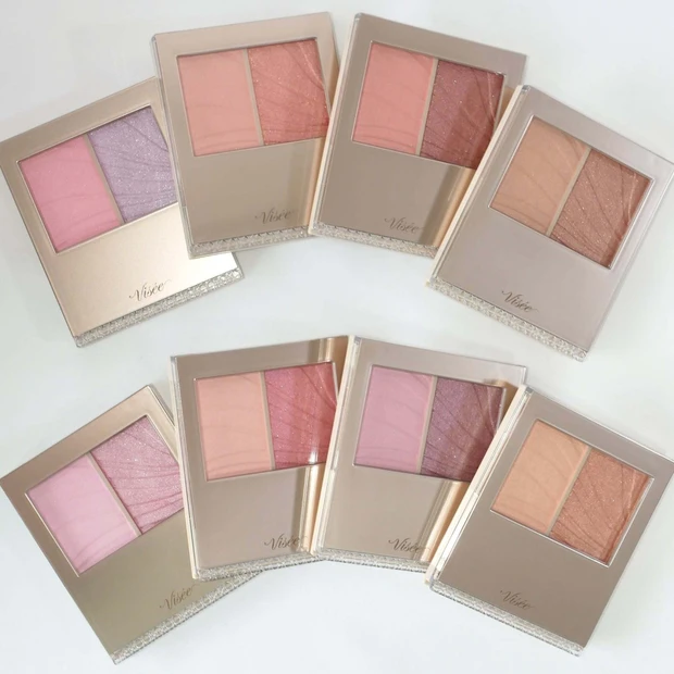 ヴィセの新作チークを全色スウォッチ！ 色づき仕込みベース×血色パールカラーのレイヤーチーク