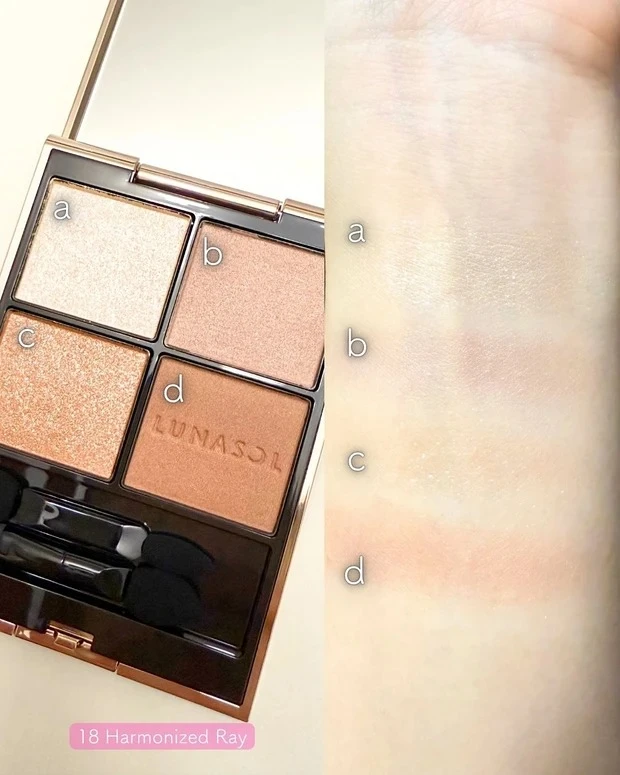 春新色アイシャドウ2026 ルナソル アイカラーレーションN 18 スウォッチ