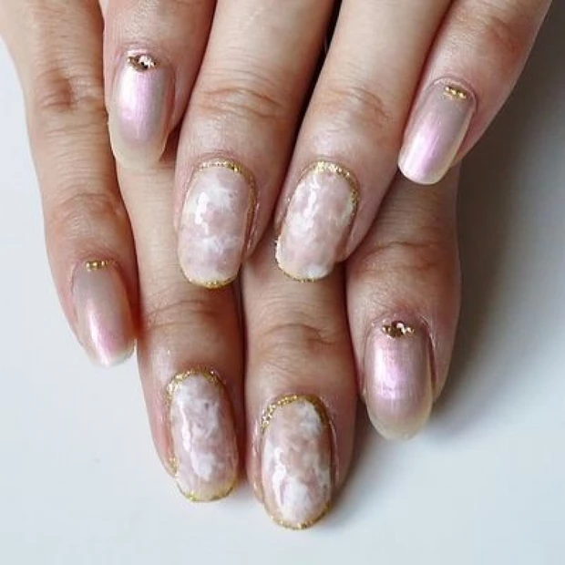 秋を先取り☆上品タイダイネイル！【ギ☆のセルフネイル手本帖】