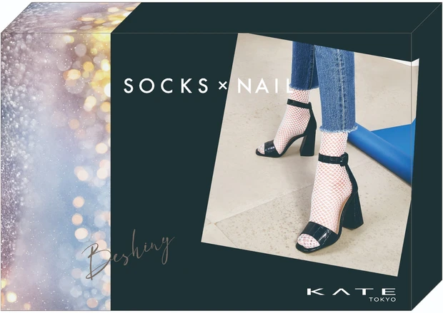 KATEからソックス×ネイルの限定コレクション。脚を細長に見せ、つま先に自由な遊び心を。_2_2