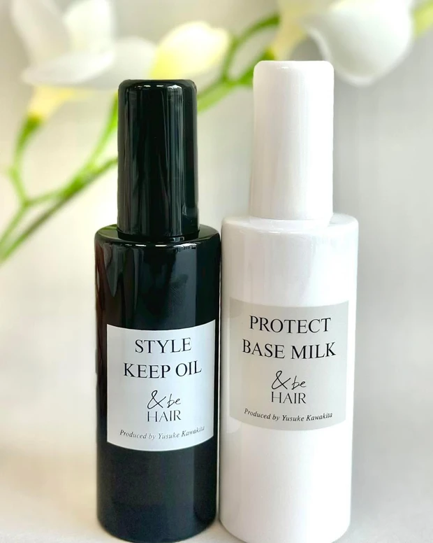 ＆be プロテクトベースミルク、＆be スタイルキープオイル