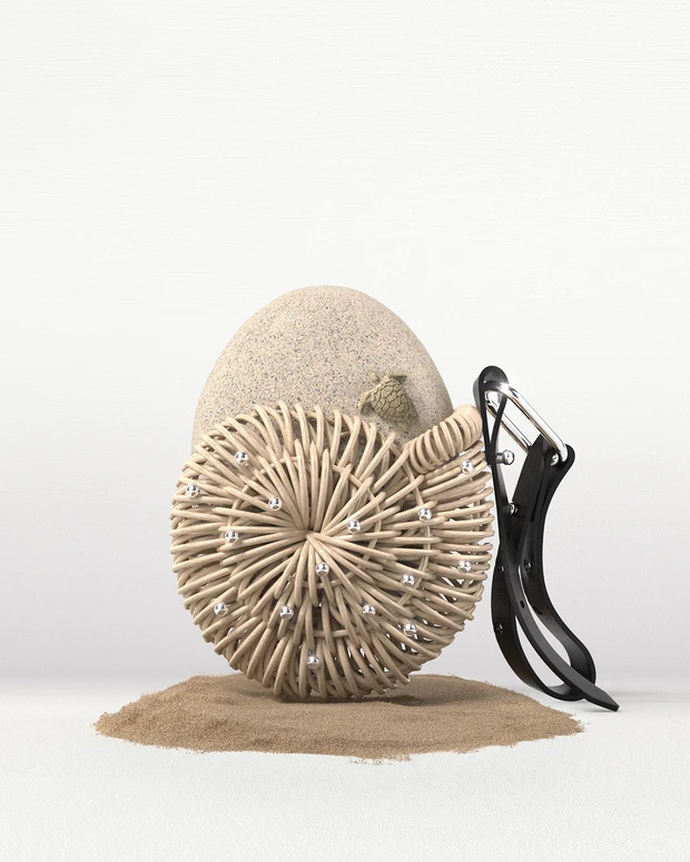 TAMBURINS EGG PERFUME RATTAN WEAR BEIGE ¥5300
