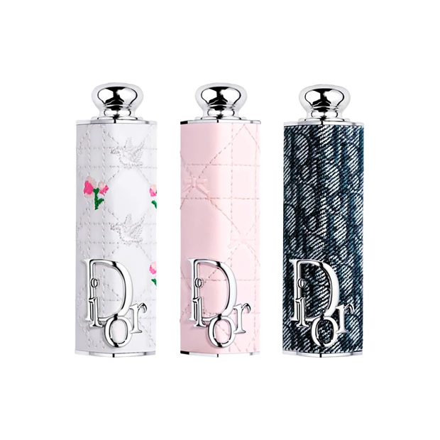 ディオール アディクト クチュール リップスティック ケース フラワー カナージュ ピンク ボウ デニム オブリーク