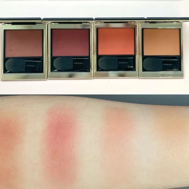 SUQQU メルティングパウダーブラッシュ 春新色2022 全色スウォッチ