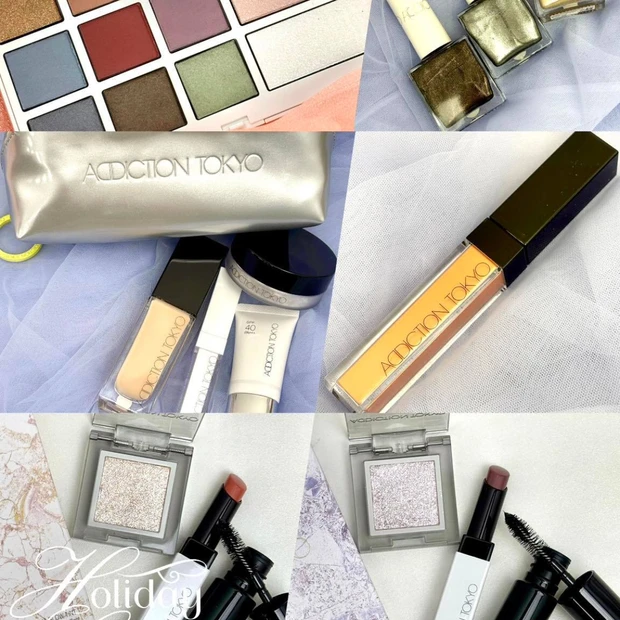 アディクションのホリデー限定アイテムをスウォッチ！ ベースメイクを一度に試せるキットも【クリスマスコフレ2025】