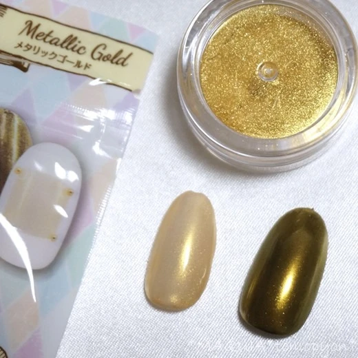 キャンドゥ フェアリーダストパウダー 色見本 メタリックゴールド