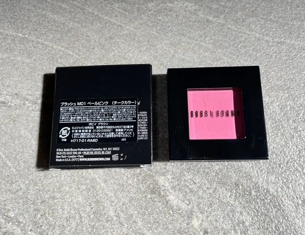 ボビイブラウン　チーク　ブラッシュ　新作　スウォッチ　口コミ　イエベ　ブルベ　M01ペールピンク