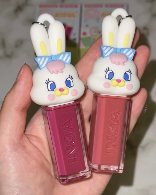 INGA インガ MOMOREI モモレイ コラボ コスメ 韓国 Qoo10 キーリング 可愛い うさぎ リップ ティント ブルベ