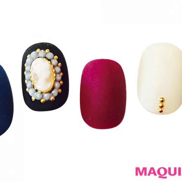 カメオと秋色マットはよくお似合い♡　レディクラシカルなマットネイル