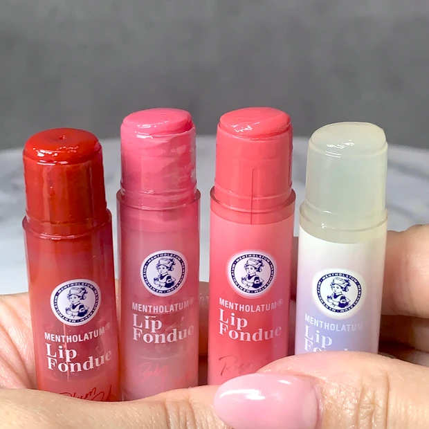 メンソレータム リップフォンデュ 色味比較