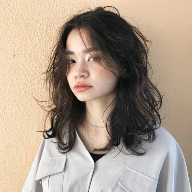 ボリューム&透け感がNEW! おしゃれ女子の色っぽウェーブセミロング