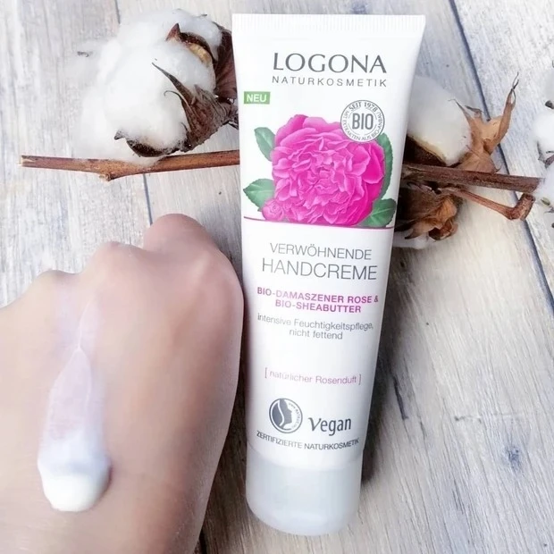 【プレゼントにおすすめ】べたつかないハンドクリームおすすめ3選_LOGONA(ロゴナ)ハンドクリーム ローズ