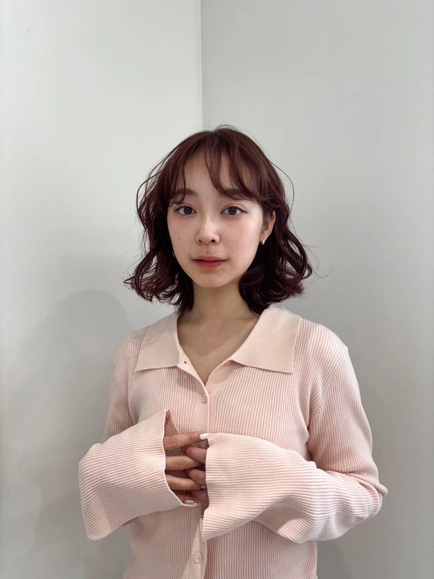ヘアカタログ ボブ ボブヘア 前髪あり 正面