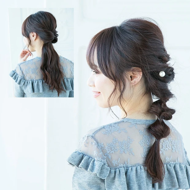髪の量が多い人でも広がりにくく、崩れにくい「くるりんぱ」活用アレンジ【基…