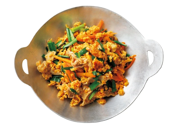 オートミールの豚キムチチャーハン