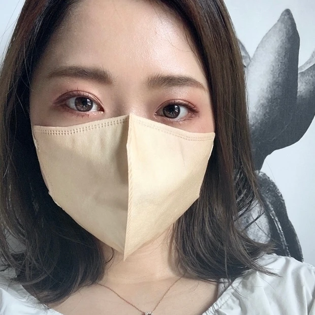 スパンレース　不織布マスク　立体マスク  小顔マスク